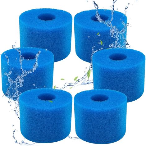 Intex S1 Schaumstoff-poolfilter (6er-pack) - Schaumstofffilter Für Whirlpools Und Pools - S1 Filterschwämme
