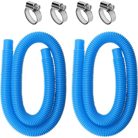 1,5 M Poolschlauch Für Aufstellpools, Ersatzschlauch Für Poolpumpe, Poolfilterzubehör (blau), 2 Stück