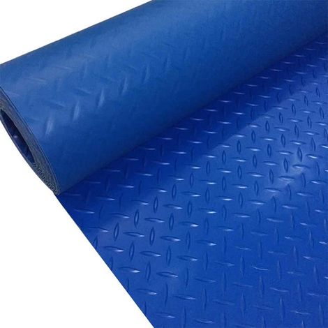 Poolleitermatte, Poolstufenmatte, Poolleiterschutzmatte, Rutschfeste Treppenmatte, Leitermatte (blau) 0,9 X 1 M