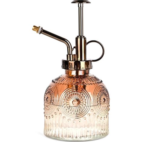 Glas-pflanzensprüher – Vintage-pumpverschluss – Ideal Zum Besprühen Von Zimmerpflanzen – 1 Flasche, Brauner Farbverlauf