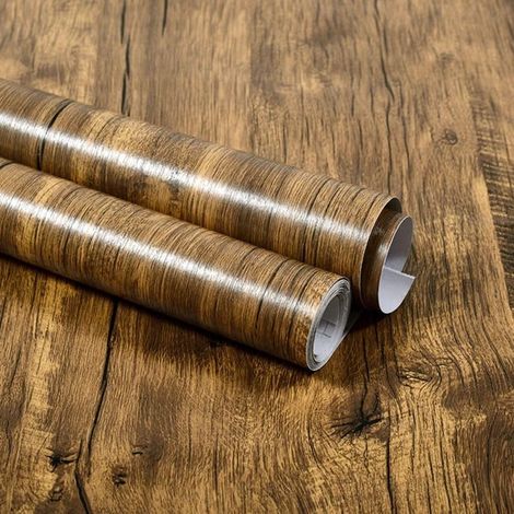 Selbstklebende Pvc-tapete Mit Holzoptikstreifen, Ideal Für Möbel Und Wände. Dekorative, Selbstklebende Folie (60 X 300 Cm).