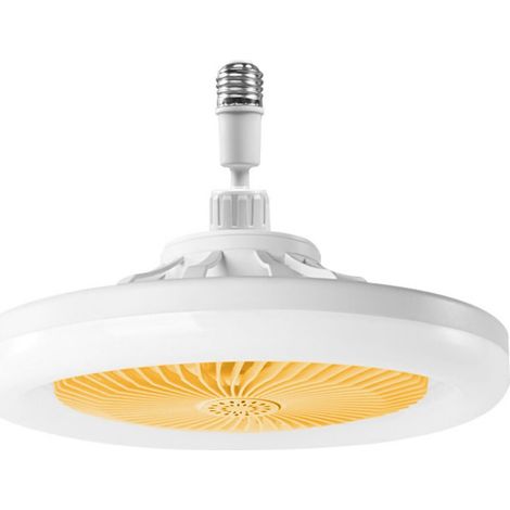 Deckenventilator Mit Licht, Deckenventilator Mit Fernbedienung, E27, Dimmbare Led-leuchte (gelb)