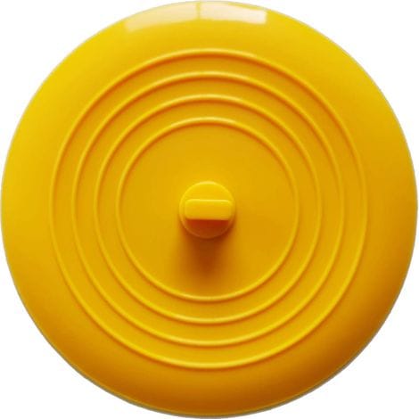 Silikon-badewannenstöpsel, Küchenspülenstöpsel, 15,3 Cm Durchmesser, Universeller Abflussstopfen (1 Stück, Gelb)