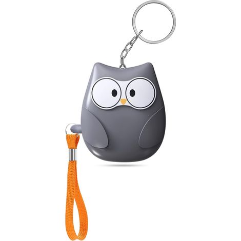 Taschenalarm, 130 Db Selbstverteidigungsalarm Mit Led-licht Und Schlüsselanhänger, Persönlicher Alarm Für Kinder, Erwachsene Und Senioren, Grau