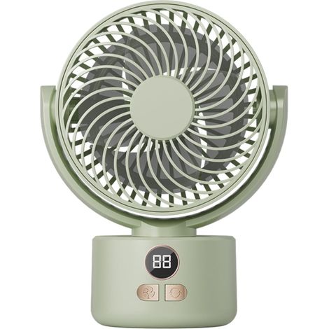 Tischventilator, Tragbarer Tischventilator, Kühlventilator, 3 Geschwindigkeitsstufen, Für Zuhause, Büro, Camping, (grün)