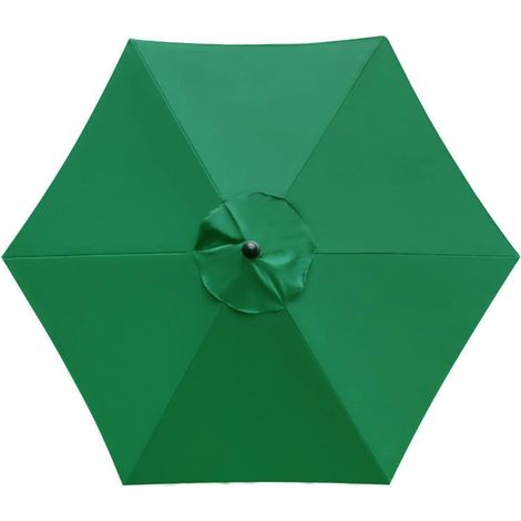 Sonnenschirmdach (2 M) Mit 6 Streben, Ersatzdach Für Terrasse/garten/pool, Grün