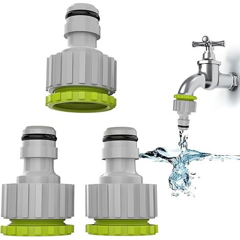 2-in-1-wasserhahnverbinder, 1/2-zoll- Und 3/4-zoll-gartenhahnverbinder Für Die Gartenbewässerung, 3er-pack