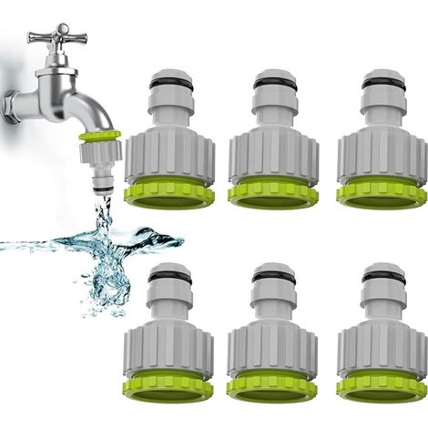 2-in-1-wasserhahnverbinder, 1/2-zoll- Und 3/4-zoll-gartenhahnverbinder Für Die Gartenbewässerung, 6er-packung