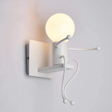 Kreative Wandleuchte Im Retro-stil Aus Schmiedeeisen, Moderne Vintage-metallwandlampe Für Bar, Schlafzimmer, Küche, Restaurant, Café, Flur E27 (b