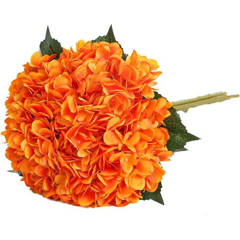 Künstliche Hortensienblüten, Set Mit 5 Langen Seidenstielen, 16 Cm (6,3 Zoll), Hortensiensträuße Für Hochzeiten, Zuhause, Hotels Und Dekorationen