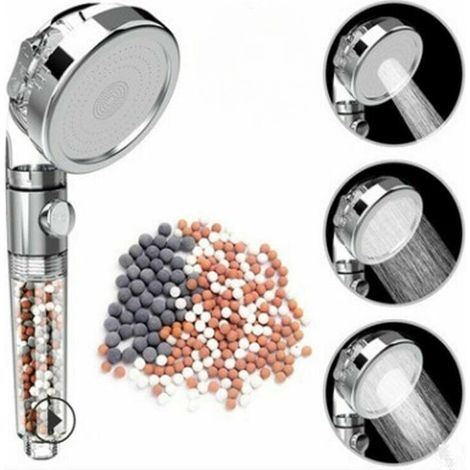 Hochdruck-filterduschkopf, Wassersparende Handbrause, 3 Modi, Hochdruck-wasserspar-handbrausefilter.