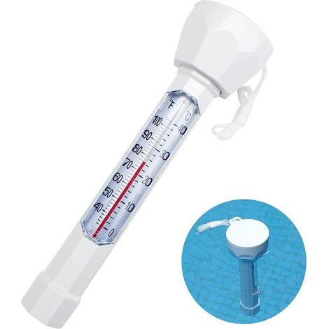 Schwimmendes Poolthermometer, Leicht Ablesbar, Thermograph, Wassertemperaturmessgerät Mit Kette Für Spa, Pool Und Whirlpool
