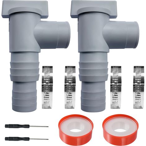 Absperr-/wartungsventil Für Pools Mit 32/38-mm-schlauchanschluss, Zweiteiliges Poolventil, Kolbenventil, Poolzubehör