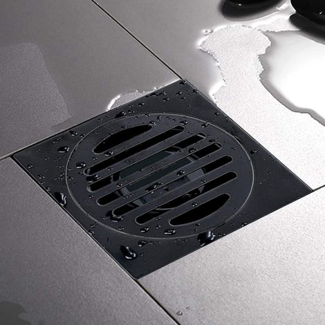 Duschablauffilter, Dicke Edelstahl-bodenablaufabdeckung Mit Geruchsdichtem Kleber, Gerader Quadratischer Ablauf Für Badezimmer Und Dusche