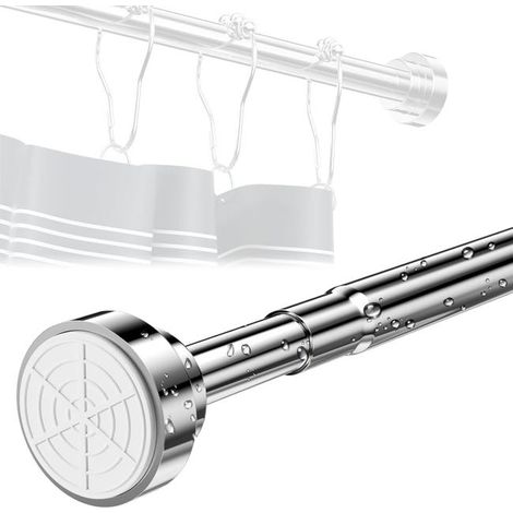 Teleskop-duschstange (55–85 Cm), Verstellbare Edelstahlstange, Kein Bohren Erforderlich, Geeignet Für Bad, Küche Oder Schrank