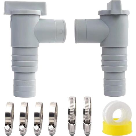 Absperrventil Für Die Poolwartung Mit 32/38-mm-schlauchanschluss, Pool-absperrventil, Poolzubehör, 2er-pack