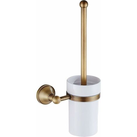 Vintage-toilettenbürste – Wandmontiertes Badezimmer-accessoire-set Aus Messing, Einfache Montage – 1 Set, Messing