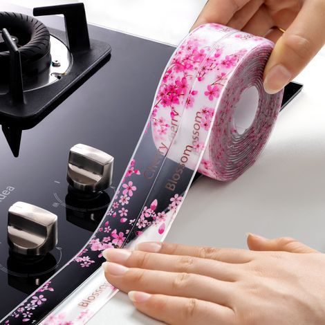 Wasserfester Klebstoff Für Küchen, Toiletten, Feuchtigkeitsschutzflansche, Schwimmbadwaschbecken, Gasherde, Badezimmer, Sakura Anti-wasser-leiste, Stil