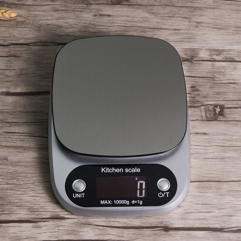 Digitale Küchenwaage Zum Backen – Von 1 G Bis 10 Kg – Edelstahl – Hohe Präzision – Lcd-display, Automatische Abschaltung, Batterie Inklusive
