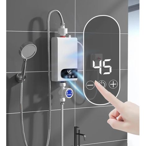 Elektrischer Durchlauferhitzer, Led-touchscreen, 3 Sekunden Aufheizzeit, Mit Duschset