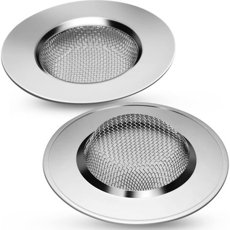 Set Mit 2 Edelstahl-spülbeckensieben (7,7 Cm) — Geeignet Für Badezimmer Und Duschen