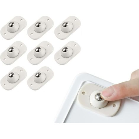 Set Mit 8 Universellen, Um 360° Drehbaren Mini-selbstkleberollen Mit Umlenkrolle Und Kugellager-übertragungssystem Für Möbel