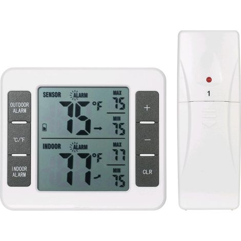Drahtloses Senderthermometer Für Den Innen- Und Außenbereich, Alarm Für Drahtloses Senderthermometer Für Kühl- Und Gefrierschränke Im Innenbereich