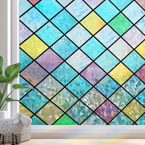 3d-regenbogen-verdunkelungsfolie 40 X 300 Cm Für Schlafzimmer, Wohnzimmer, Küche