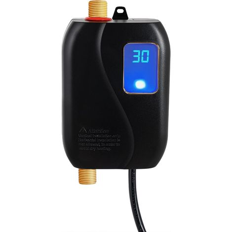 Elektrischer Warmwasserbereiter - Mini-durchlauferhitzer 220v 3500w Für Küchen, Badezimmer Und Wohnmobile, Schwarz.