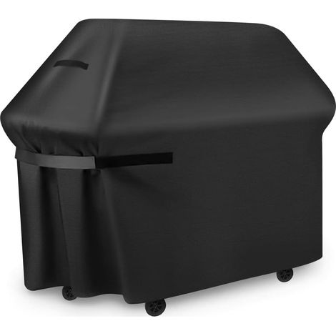 Grillabdeckung – Wasserdicht, Winddicht, Reißfest, Mit Gurten – Schwarz – Quadratisch 170 X 61 X 117 Cm