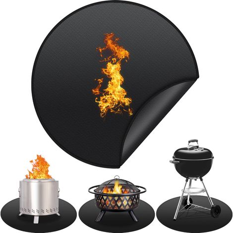 Runde, Hitzebeständige Feuermatte Für Kamine, Fußböden, Grills, Feuerstellen, Rasenflächen Und Camping, 50 Cm