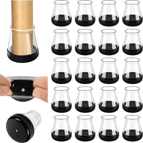Packung Mit 20 Stuhlbeinschonern, Möbelgleitern, Geräuschlos, Kratzfest (rund-s, Geeignet Für: 13-20 Mm)