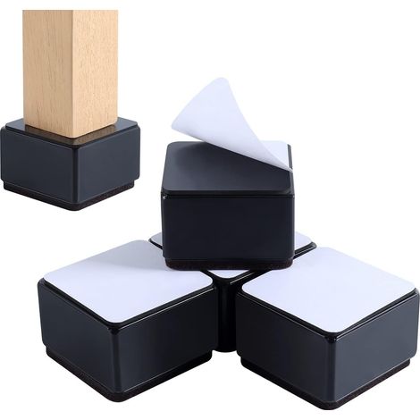 Bett- Und Möbelfüße: 5 Cm Hohe Erhöhung, Stabiler Stahlrahmen, Tragkraft Bis Zu 4.536 Kg, Für Tische, Stühle Oder Sofas. 4er-set.