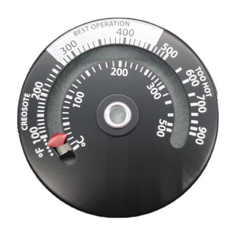 Magnetisches Thermometer Für Holzöfen, Kaminventilatoren, Thermometer Mit Sonde, Hochempfindliches Grillthermometer, Schwarz