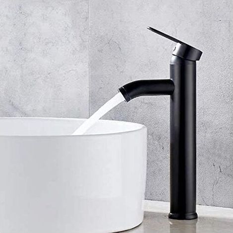 Waschtischarmatur, Waschbeckenarmatur, Spültischarmatur, Geeignet Für Innendurchmesser 32 Mm–42 Mm, Schwarz