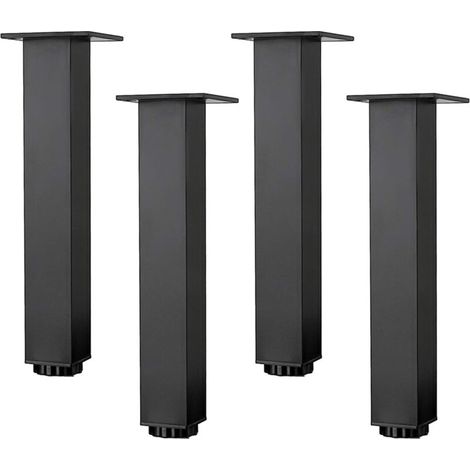 Höhenverstellbare Möbelfüße – Für Sofas, Couchtische, Badezimmermöbel – 35 Cm, Verstellbar Von 1 Bis 15 Mm. 4 Stück, Schwarz