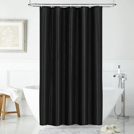 Duschvorhang – 100 X 200 Cm – Schimmelresistent – Geeignet Für Badewanne Und Dusche – Wasserdicht – Schwarz