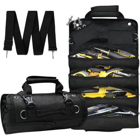 Werkzeugtaschen-organizer – Kleine Werkzeugtasche Mit Herausnehmbaren Taschen, Robuster, Aufrollbarer Werkzeugtaschen-organizer Mit 6 Werkzeugtaschen