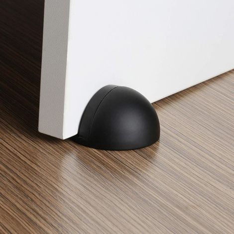 Selbstklebende Türstopper Aus Edelstahl, Ovale Und Halbmondförmige Ausführung (schwarz, 1 Stück)