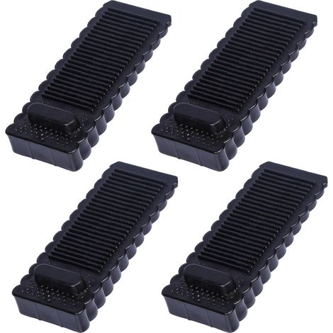 Türstopper, Rutschfester Türstopper, Stapelbarer Türstopper, Geeignet Für Innen- Und Außenböden, 4 Stück, Schwarz
