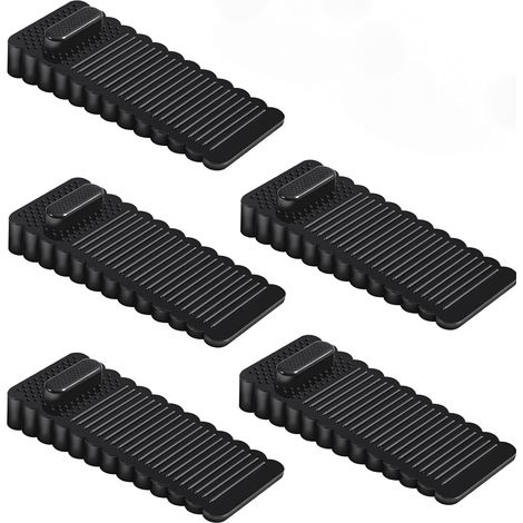 Türstopper, Rutschfester Türstopper, Stapelbarer Türstopper, Geeignet Für Innen- Und Außenbereiche, 5 Stück, Schwarz