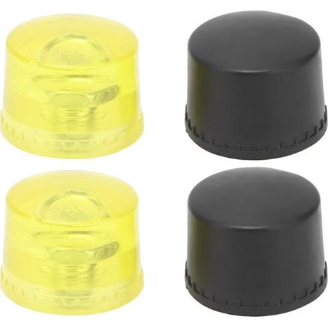 Set Mit 4 Ersatzköpfen Für Gummihämmer, Renovierungswerkzeuge, Gelb Und Schwarz (φ30 Mm)