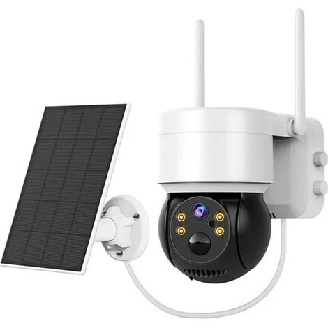 Solarbetriebene Sicherheitskamera Mit Pir-personenerkennung, Solarpanel, Ip66-wasserschutzklasse (2-mp-speicher)