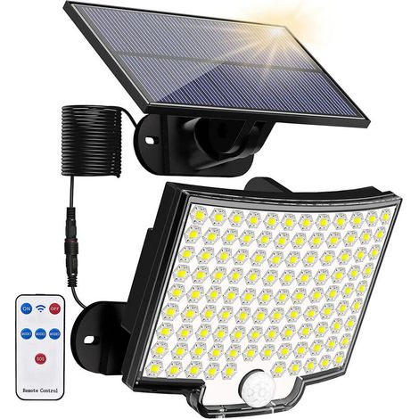 Solarleuchte Mit 106 Leds, 4 Modi, Schutzart Ip65, 5 M Reichweite, Mit Bewegungsmelder – 1 Stück