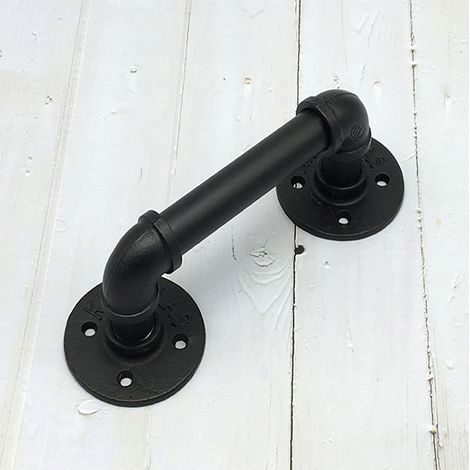 Schwarzes Treppengeländer (60 Cm), Retro-industrie-stil, Aus Eisenrohren, Für Treppen, Wände, Dachboden, Flur.