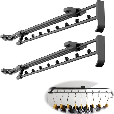 Verstellbare, Verschiebbare Kleiderstangen – Für Alle Arten Von Kleiderschränken, Schränken Usw. – 2 Stück – 36 Cm