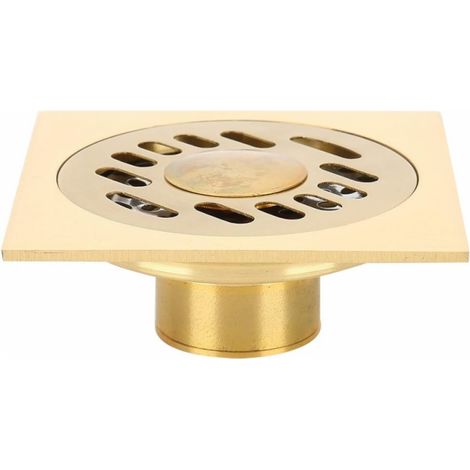 10x10cm Goldkupfer-bodenablauffilter, Großes Fassungsvermögen, Geeignet Für Badezimmer Und Duschen, Geruchsdicht Und Verstopfungsresistent