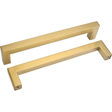 Küchenschrankgriff In Gold, 192 Mm Lochabstand, Schrankgriff, 2-teiliger Küchengriff Aus Edelstahl