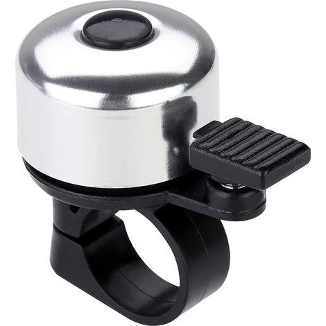 1 X Fahrradklingel, Geeignet Für Fahrräder, Mountainbikes Und E-bikes, Geeignet Für Lenker Mit Einem Durchmesser Von 20-24 Mm (silber)