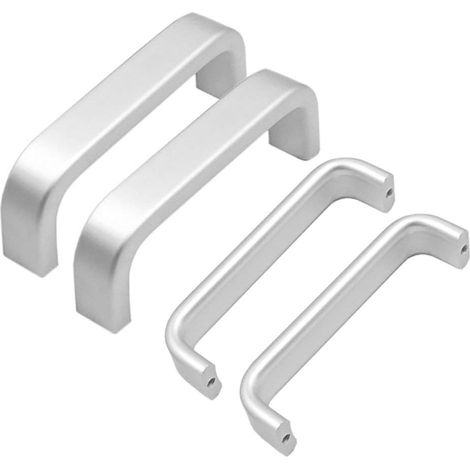 Set Mit 4 Schrank-/schubladen-/schlafzimmermöbel-türgriffen, 64 Mm Mittenabstand, Aus Aluminium, Mit Schrauben.